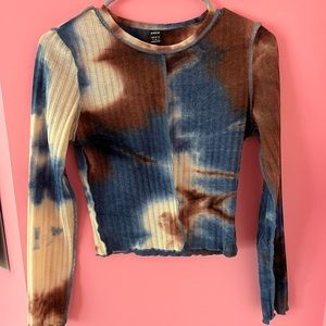 multi color fitted shein tee